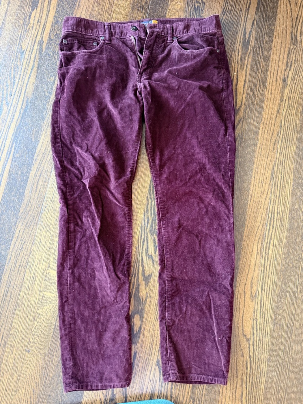 J. Crew Burgundy Corduroy Pants - Slim Straight 32 30